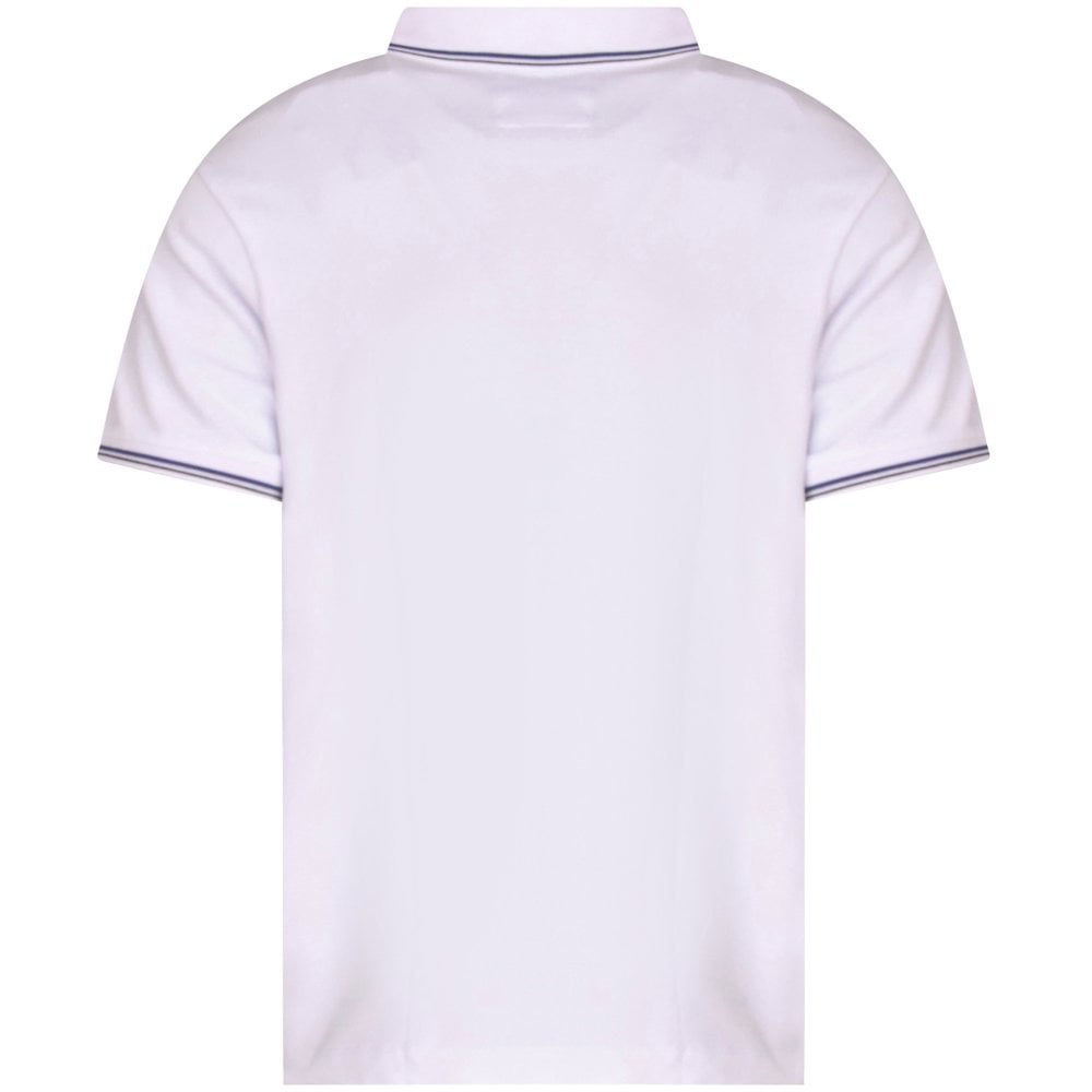 Emporio Armani 8N1FB3 Tip Polo Shirt - 100 White - Escape Menswear