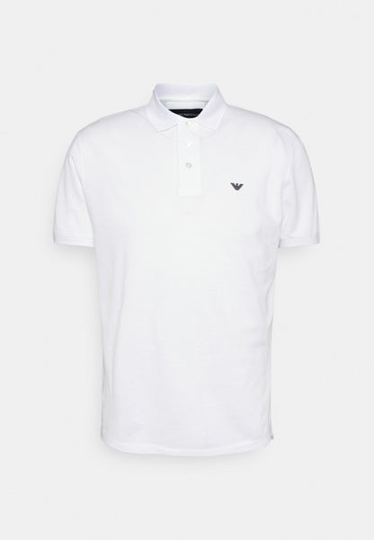 Emporio Armani 8N1FQ2 Polo T-Shirt - 100 White - Escape Menswear