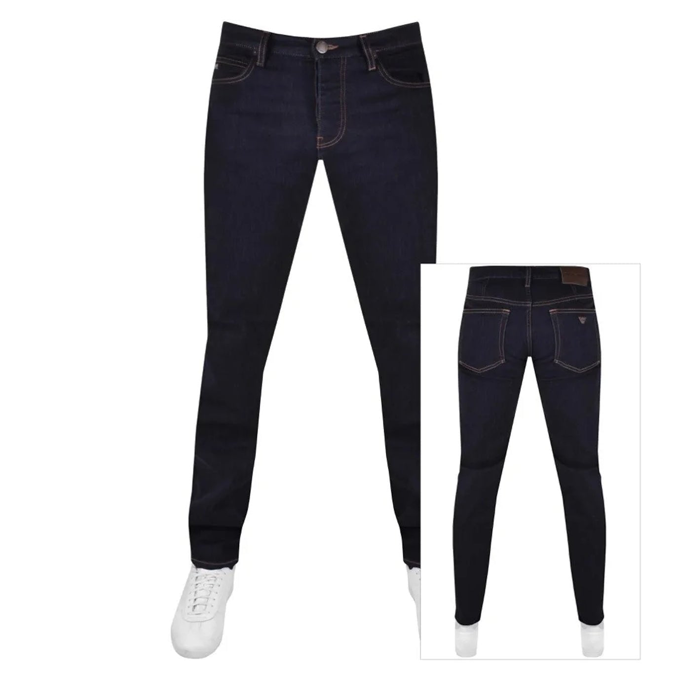 Emporio Armani 8N1J06 1G0LZ Slim Fit Jeans - 0941 Dk Blue - Escape Menswear