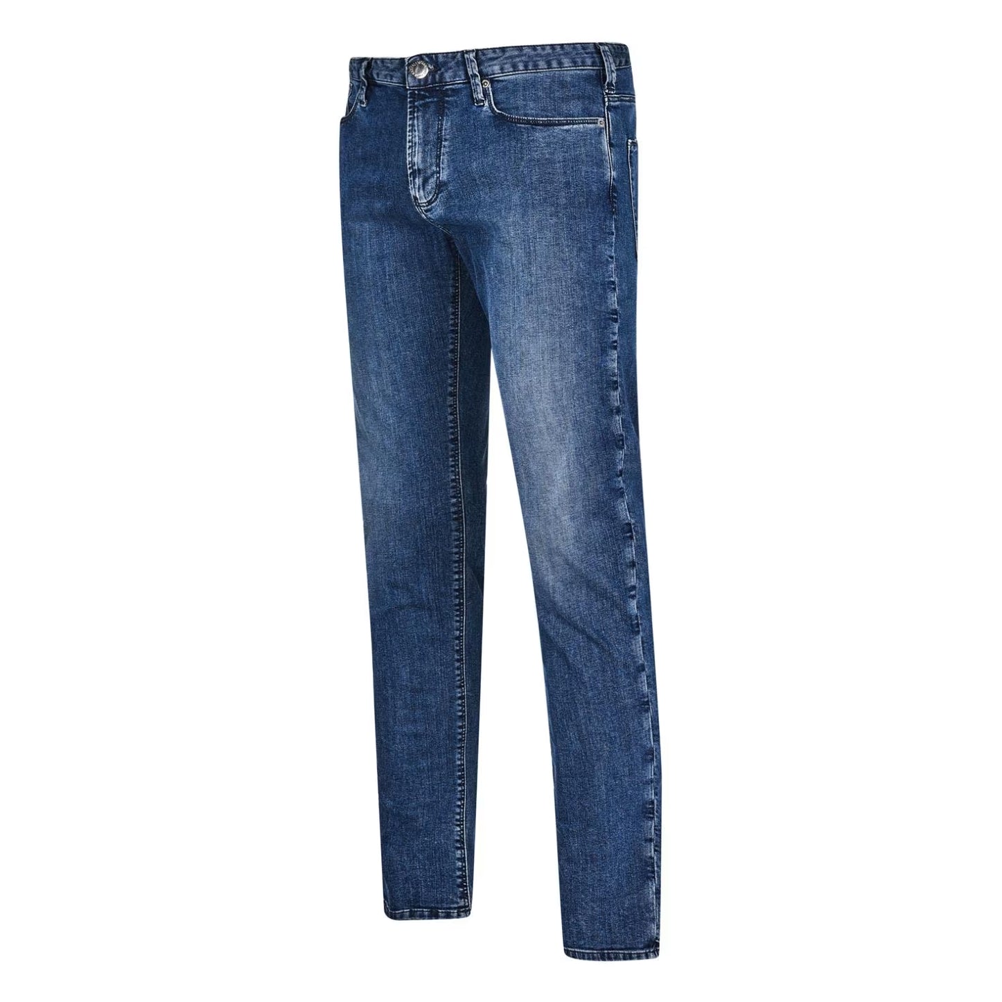 Emporio Armani 8N1J06 1G19Z Slim Fit Jeans - 0942 Mid Blue - Escape Menswear