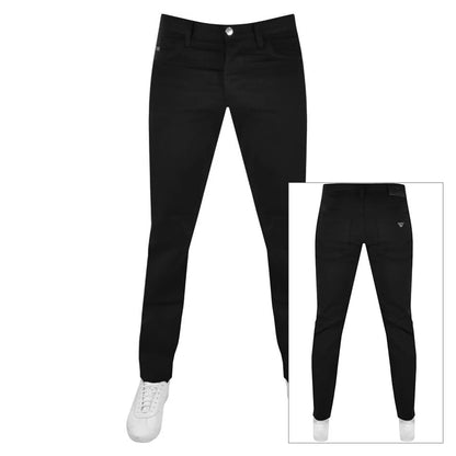 Emporio Armani 8N1J06 1GN0Z Slim Fit Chinos - 999 Black - Escape Menswear