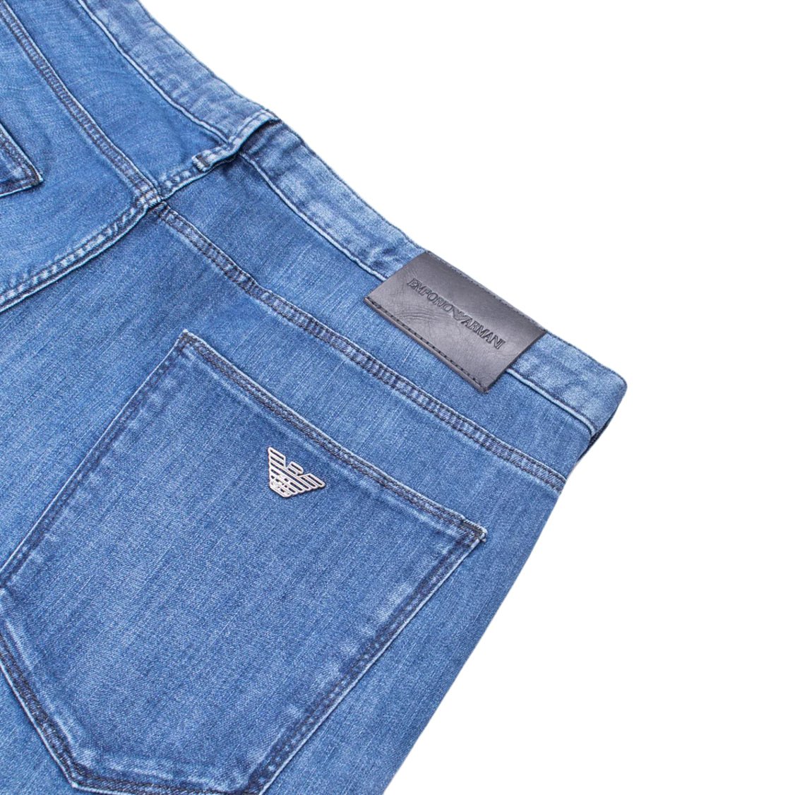 Emporio Armani 8N1J75 1D85Z Slim Fit Jeans - 0943 Blue Ch - Escape Menswear