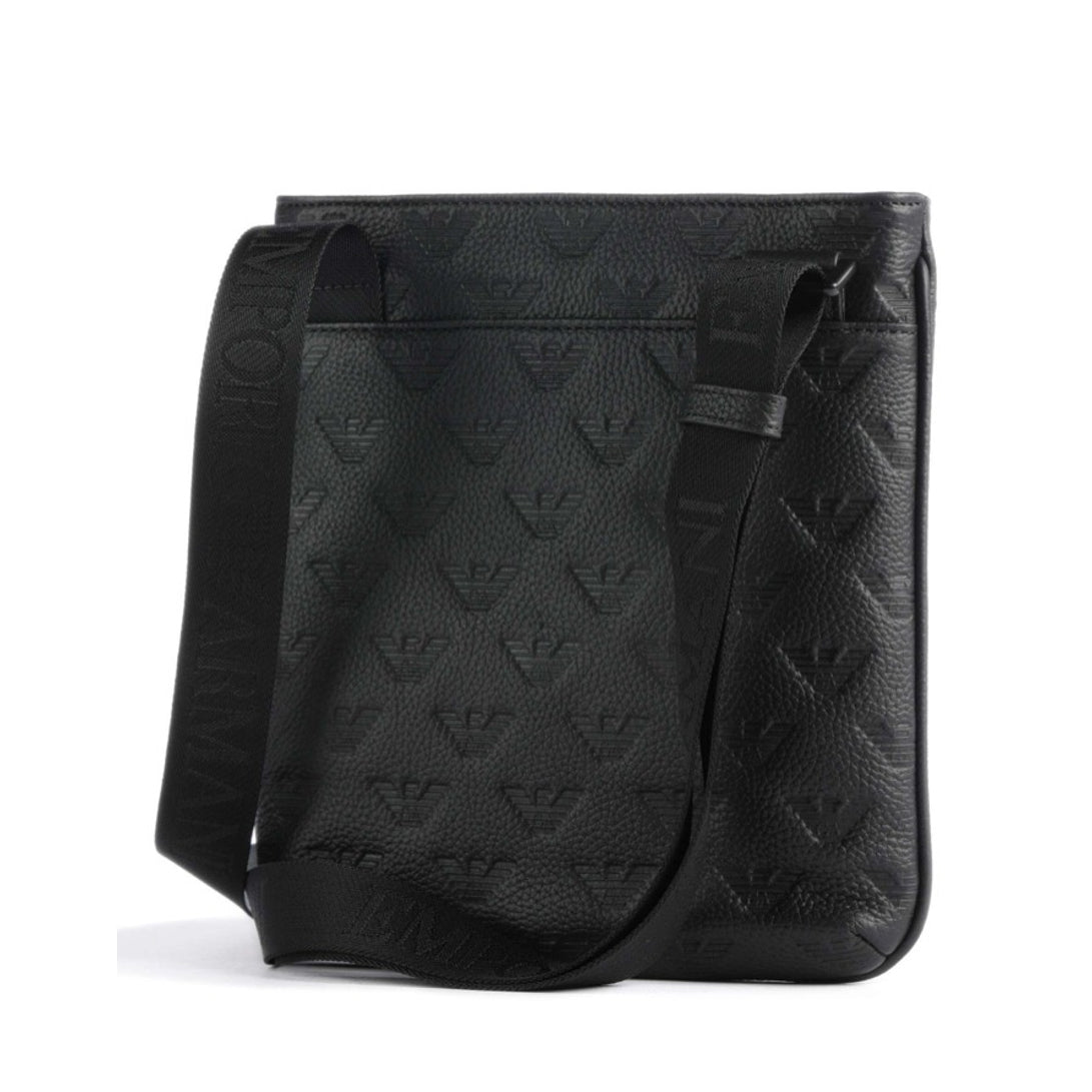 Emporio Armani All Over Eagle Shoulder Bag - Black - Escape Menswear