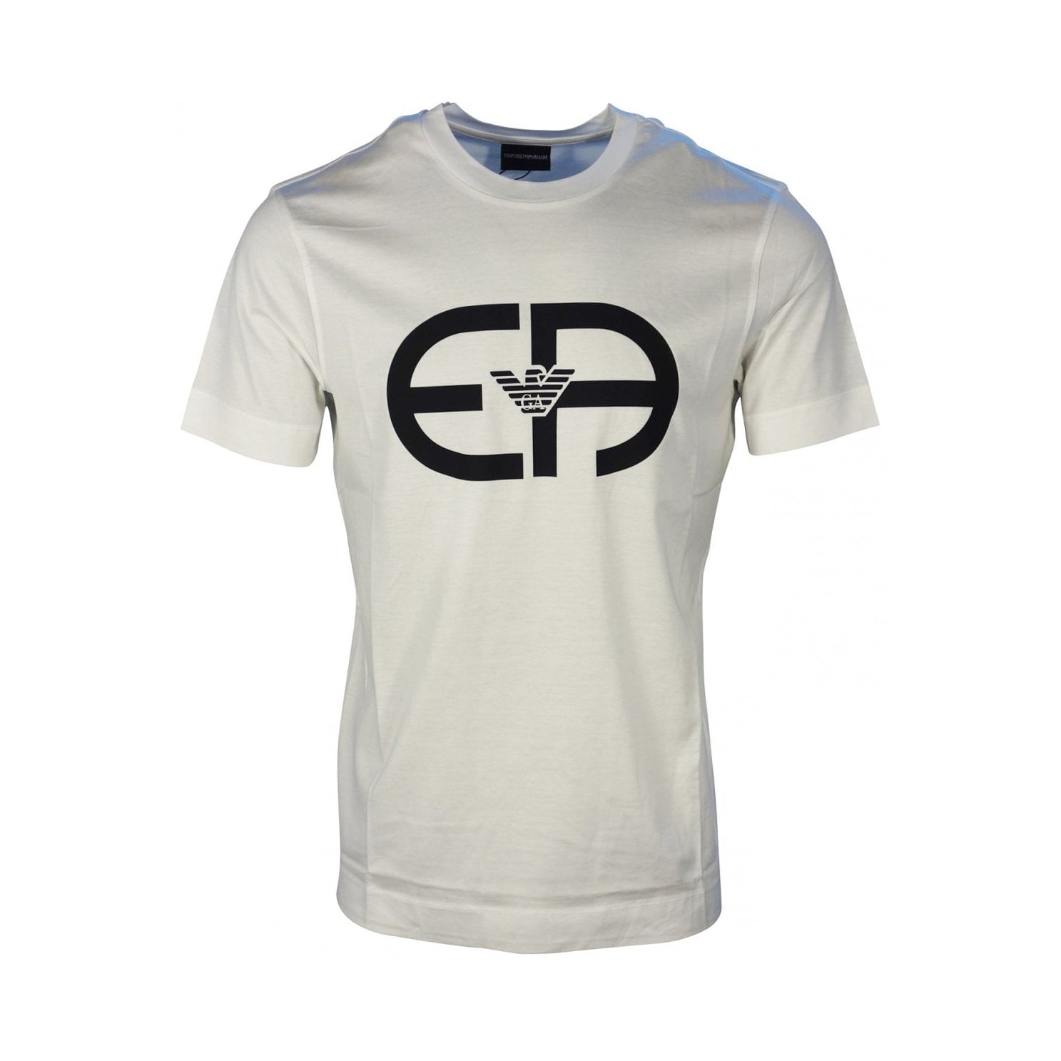 Emporio Armani EA Logo T-Shirt - 0101 White - Escape Menswear