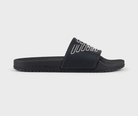 Emporio Armani Embossed Eagle Logo Sliders - Navy - Escape Menswear