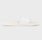 Emporio Armani Embossed Eagle Logo Sliders - White - Escape Menswear