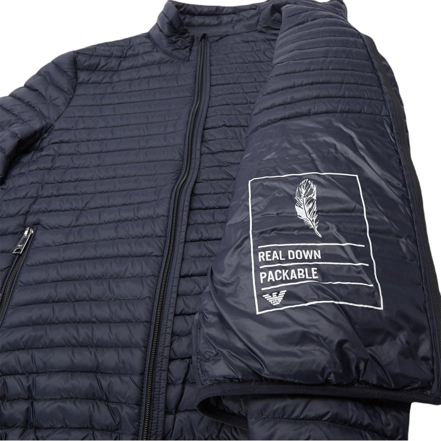 Emporio Armani Lightweight Down Jacket - 0951 Navy - Escape Menswear