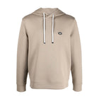 Emporio Armani Logo Patch Hoodie - 0137 Beige - Escape Menswear