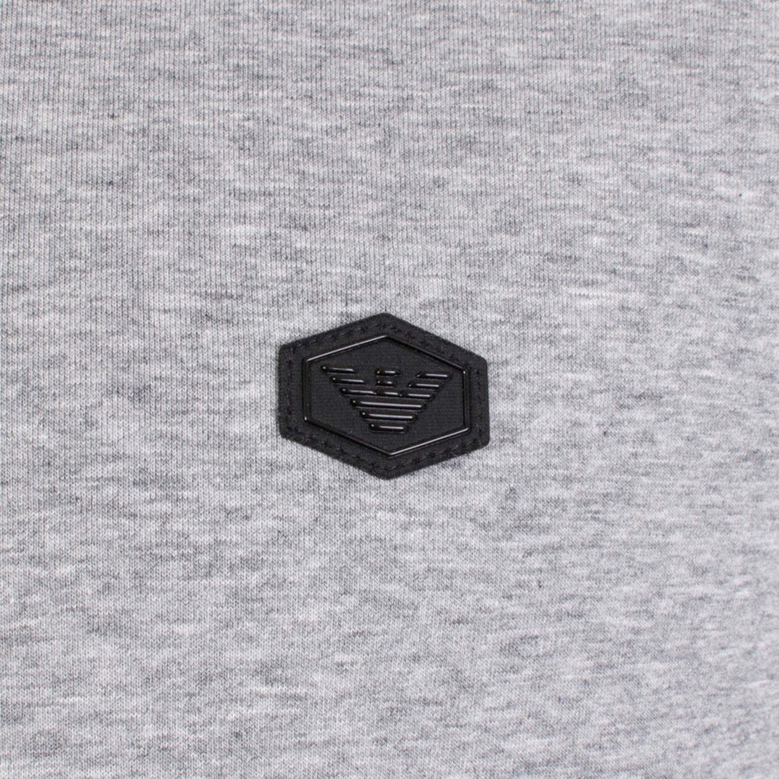 Emporio Armani Logo Patch Hoodie - 0630 Grey - Escape Menswear