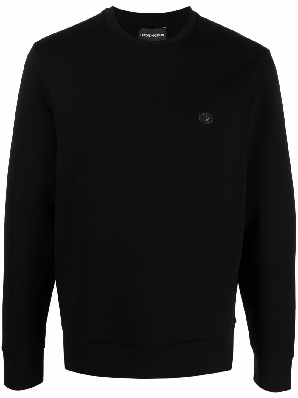 Emporio Armani Logo Patch Sweatshirt - 8N1MD1 1JHSZ - 999 Black - Escape Menswear
