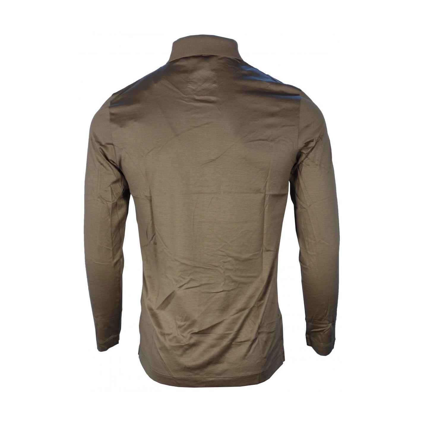 Emporio Armani Long Sleeve Polo - 0137 Beige - Escape Menswear