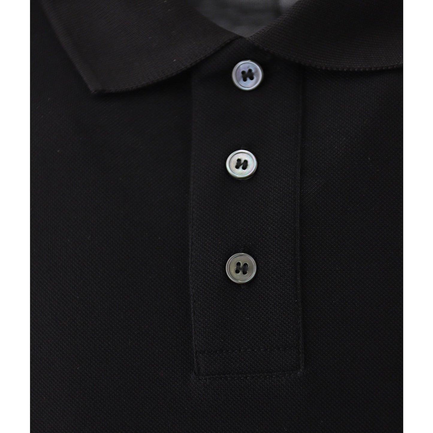 Emporio Armani Long Sleeve Polo - 999 Black - Escape Menswear