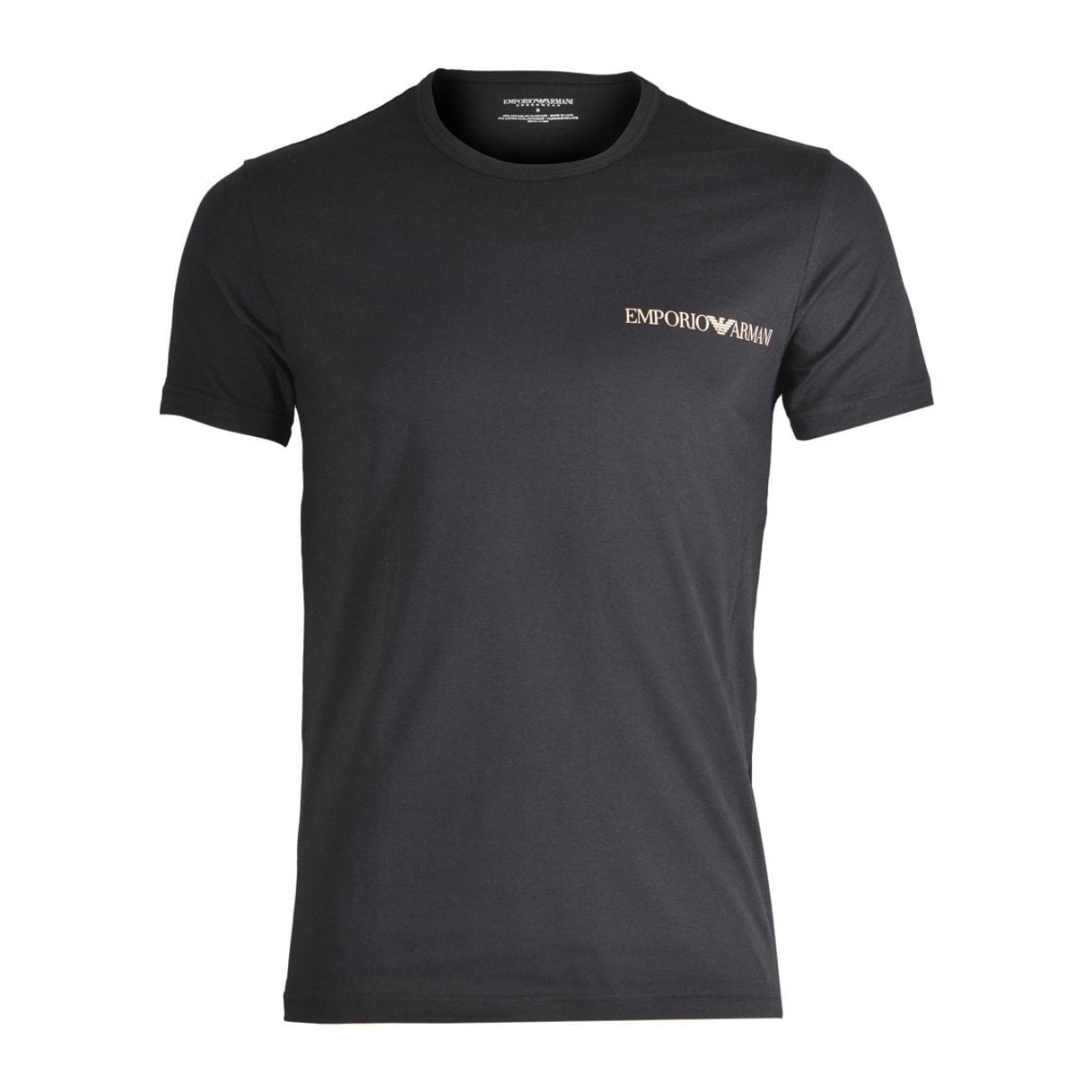 Emporio Armani Script T-Shirt - Black - Escape Menswear