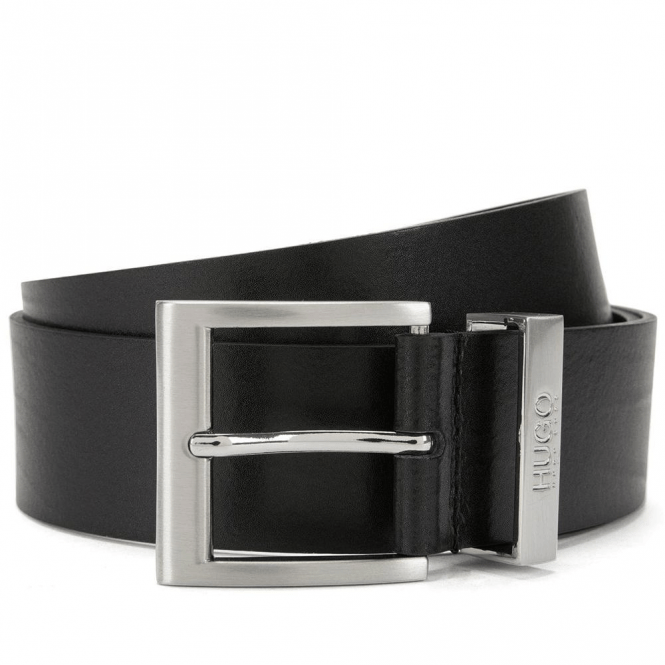 Hugo Boss C-Bud Leather Belt - Black - Escape Menswear