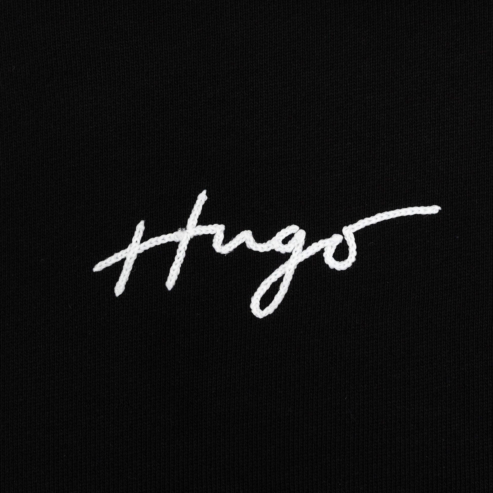 HUGO Dalegre Signature Hoodie - 001 Black - Escape Menswear