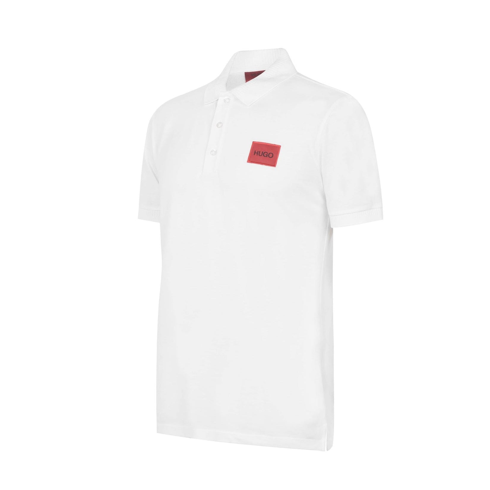 HUGO Dereso 232 Polo T Shirt - 100 White/Red - Escape Menswear