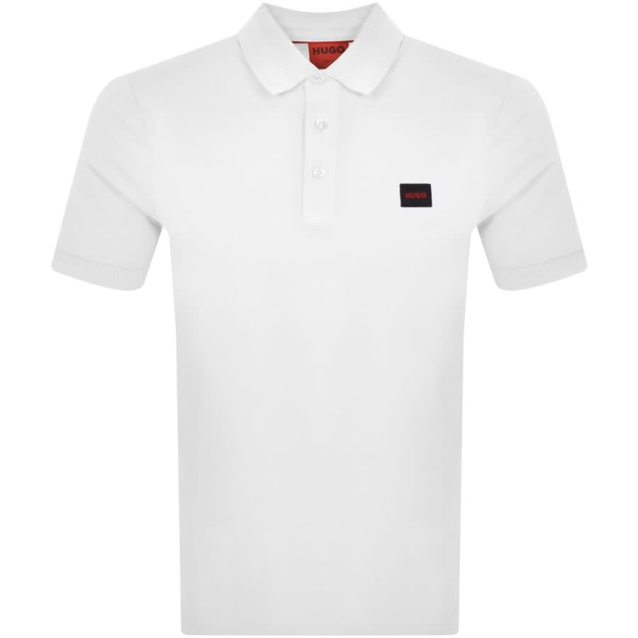 HUGO Dereso 232 Polo T Shirt - 127 White - Escape Menswear