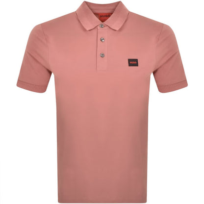 HUGO Dereso 232 Polo T Shirt - 665 Pink - Escape Menswear