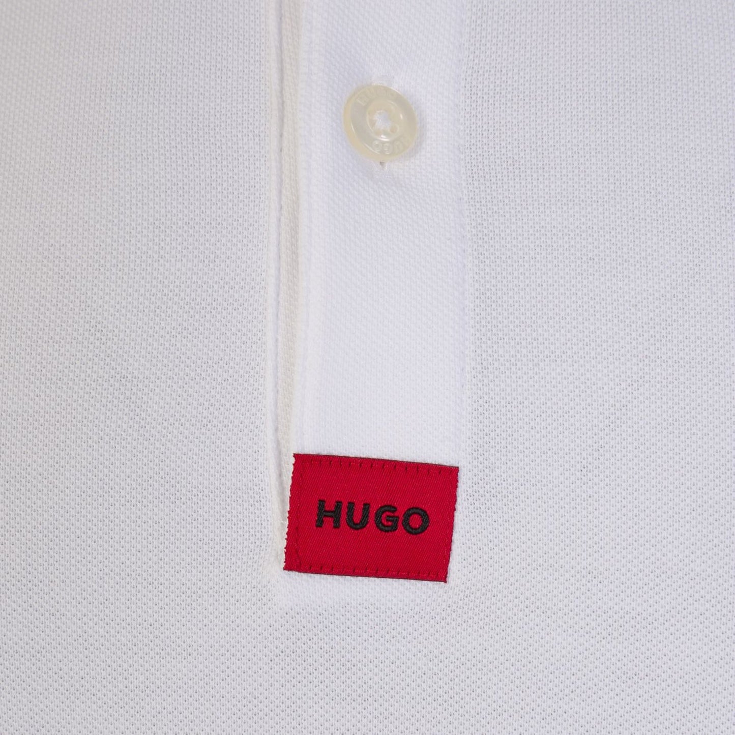 HUGO Deresolo222 Polo Shirt - 100 White - Escape Menswear