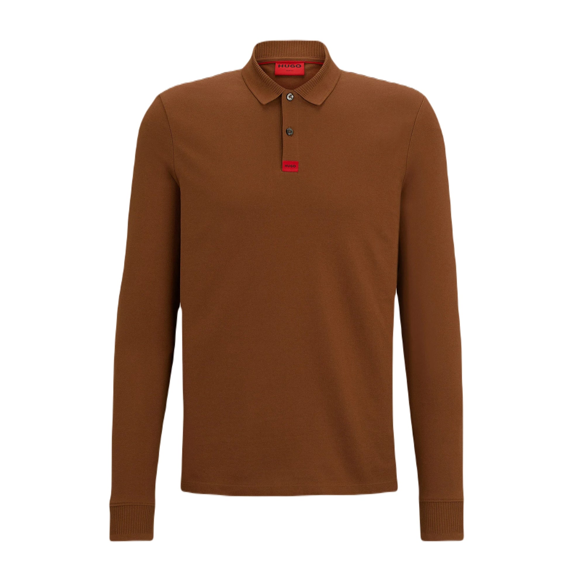 HUGO Deresolo222 Polo Shirt - 224 Brown - Escape Menswear