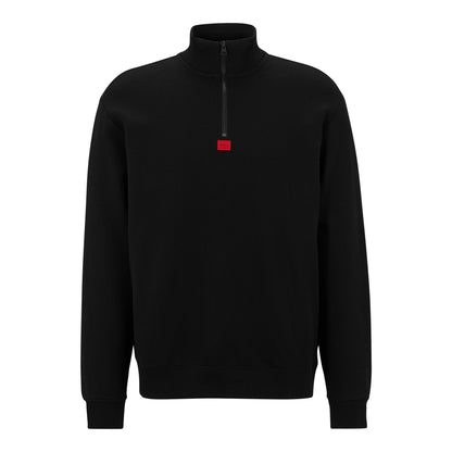 Hugo Durty 1/4 Zip - 001 Black - Escape Menswear