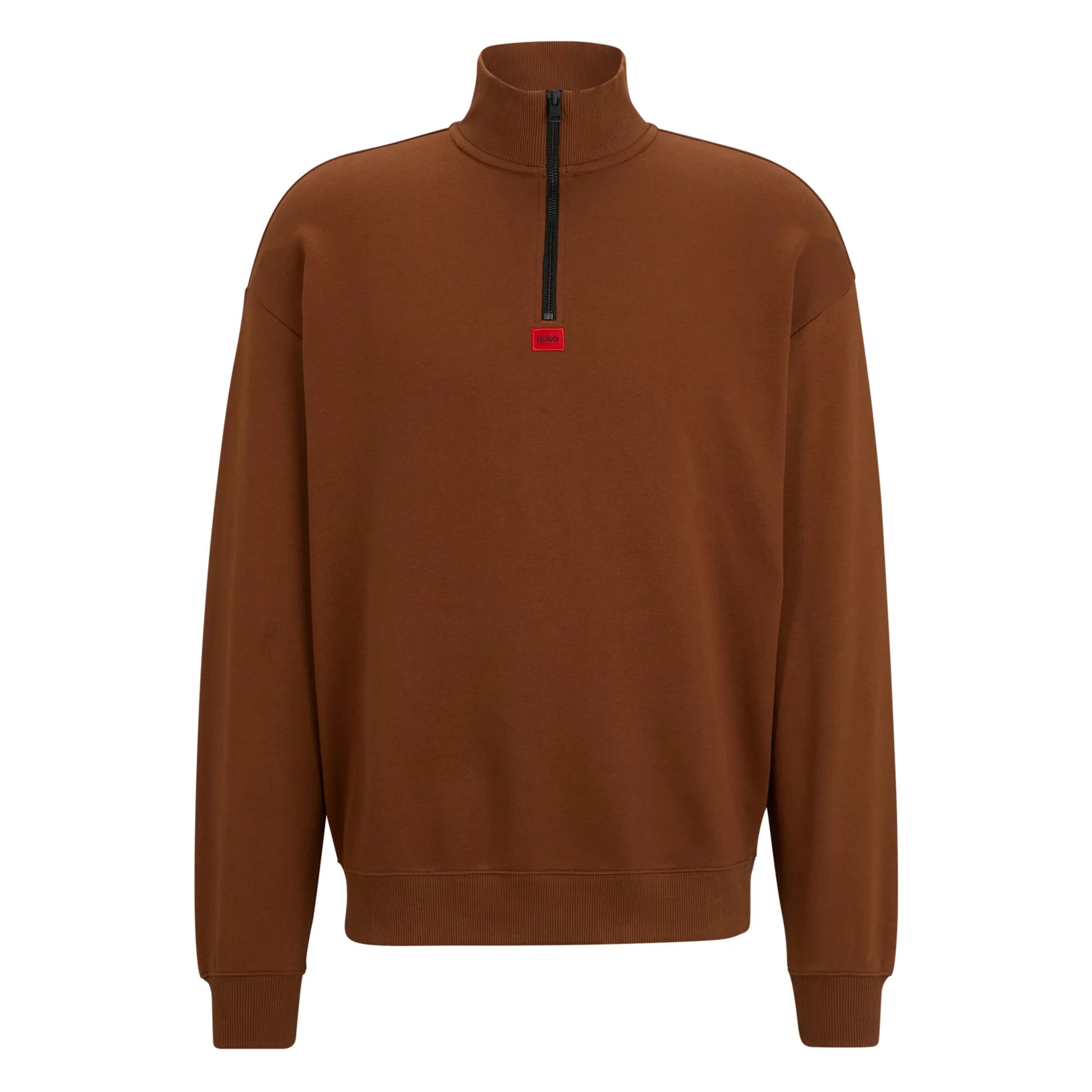 Hugo Durty 1/4 Zip - 224 Brown - Escape Menswear