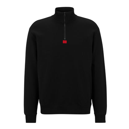 Hugo Durty 1/4 Zip Sweatshirt - 001 Black - Escape Menswear
