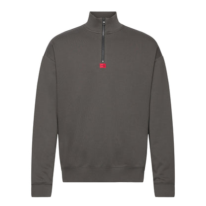 Hugo Durty Quarter Zip Sweatshirt - 023 Dark Grey - Escape Menswear
