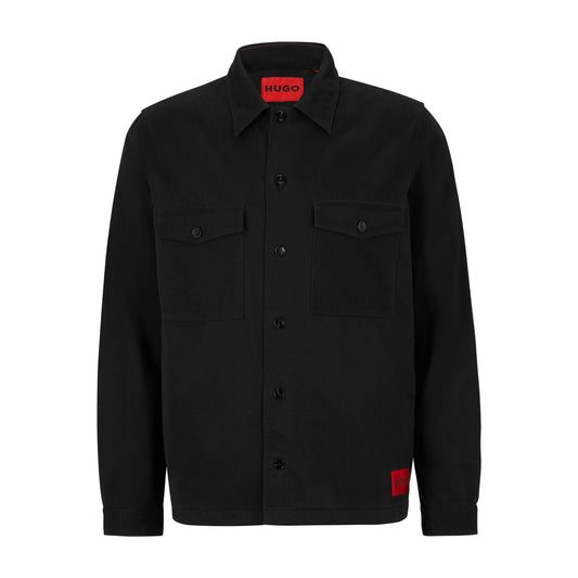 Hugo Enalu Over Shirt - 001 Black - Escape Menswear