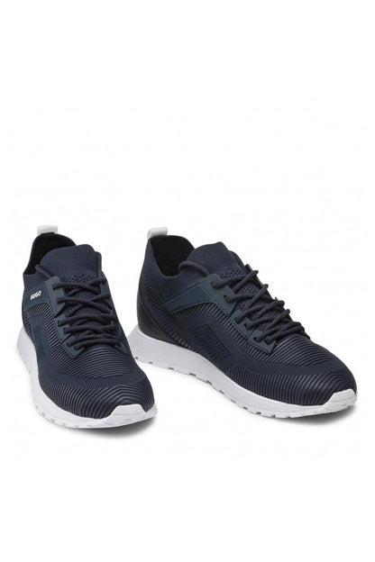 HUGO Icelin Runn Running Style Trainers - 405 Dark Blue - Escape Menswear