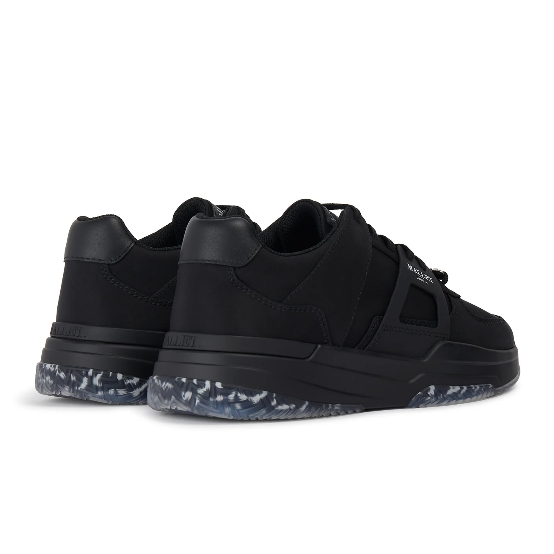 Mallet Marquess Lace Up Trainers - Triple Black - Escape Menswear