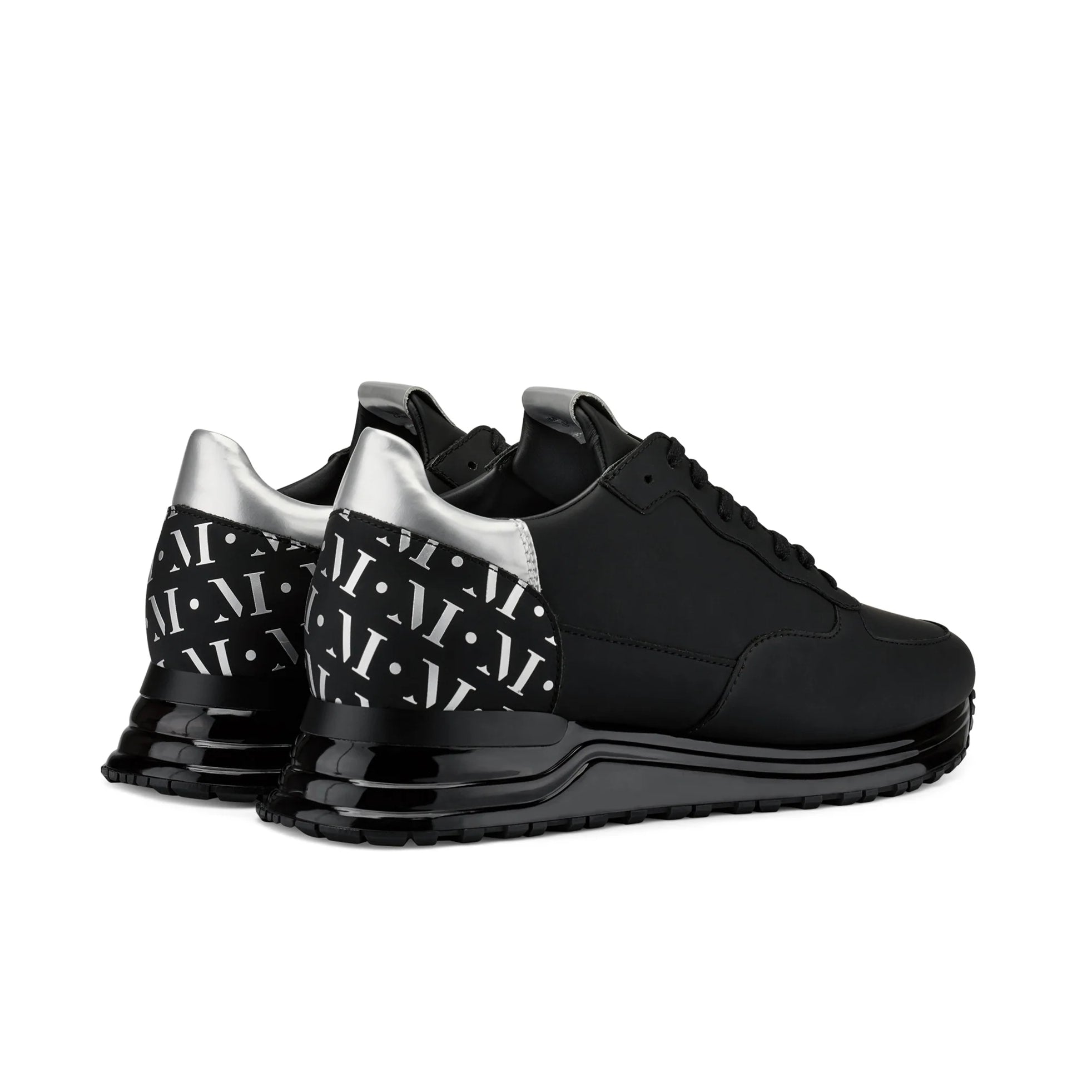 Mallet Popham Gas Trainers - White Silver Tab - Escape Menswear