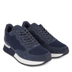 Mallet Popham Suede Trainers - Navy - Escape Menswear