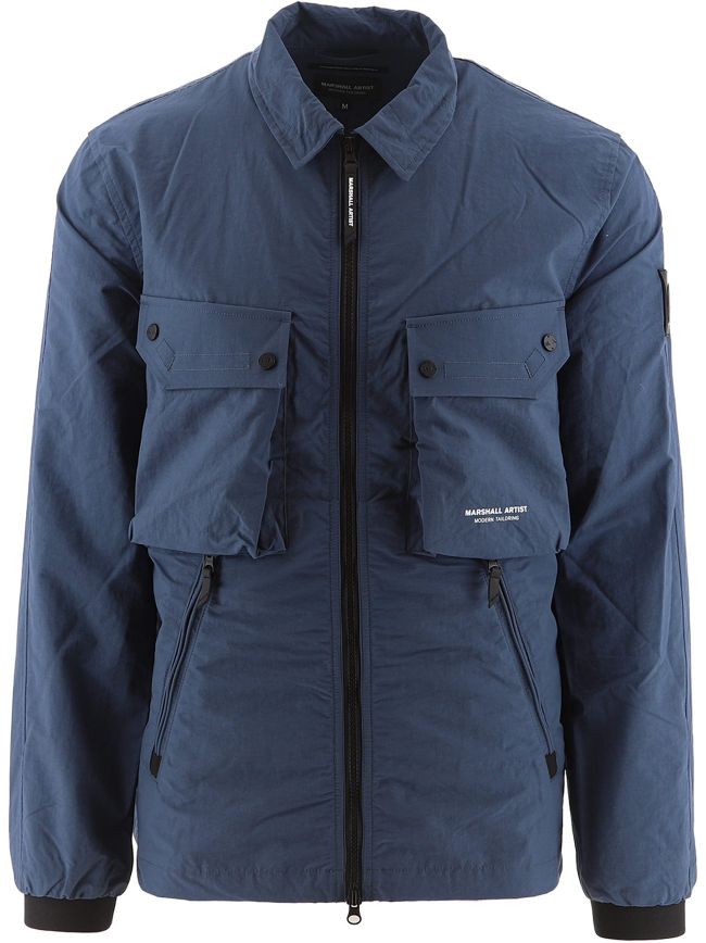 Marshall Artist Cotton Polyamide Overshirt - Airforce blue - Escape Menswear