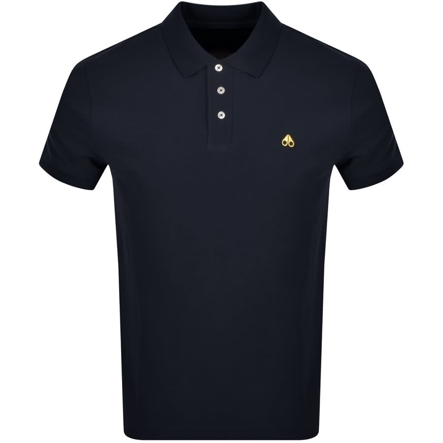 Moose Knuckles Pique Polo T-Shirt - 833 Navy - Escape Menswear