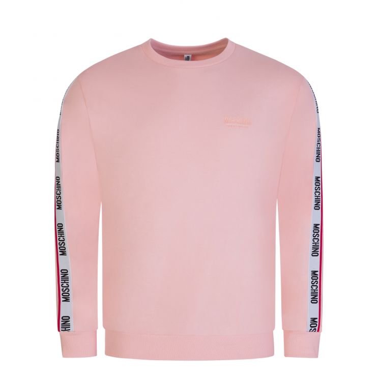 Moschino Arm Tape Logo Sweatshirt - 227 Pink - Escape Menswear