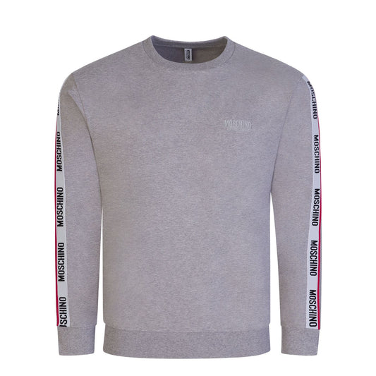 Moschino Arm Tape Logo Sweatshirt - 489 Grey - Escape Menswear