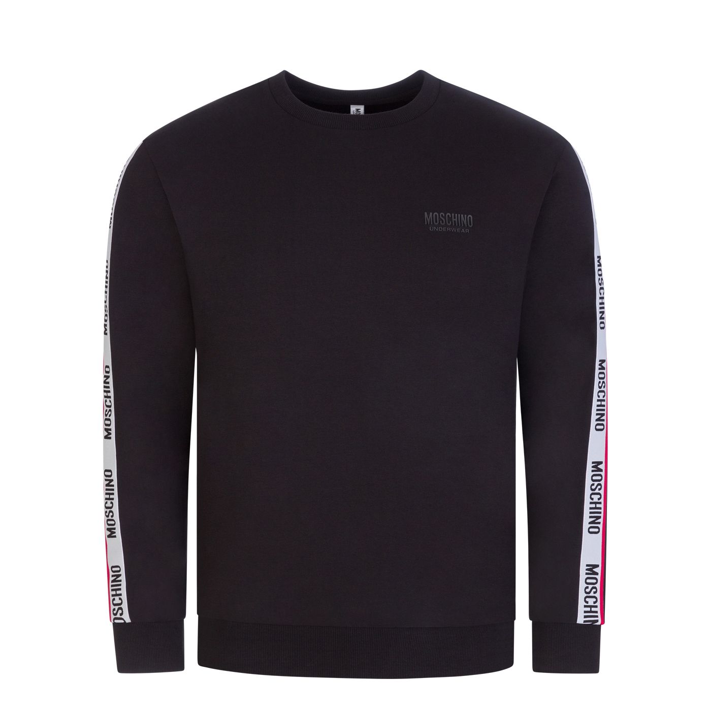 Moschino Arm Tape Logo Sweatshirt - 555 Black - Escape Menswear