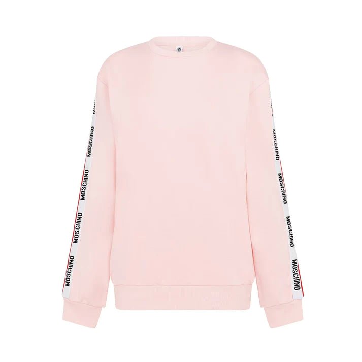 Moschino Tape Logo Sweatshirt - 227 Pink - Escape Menswear