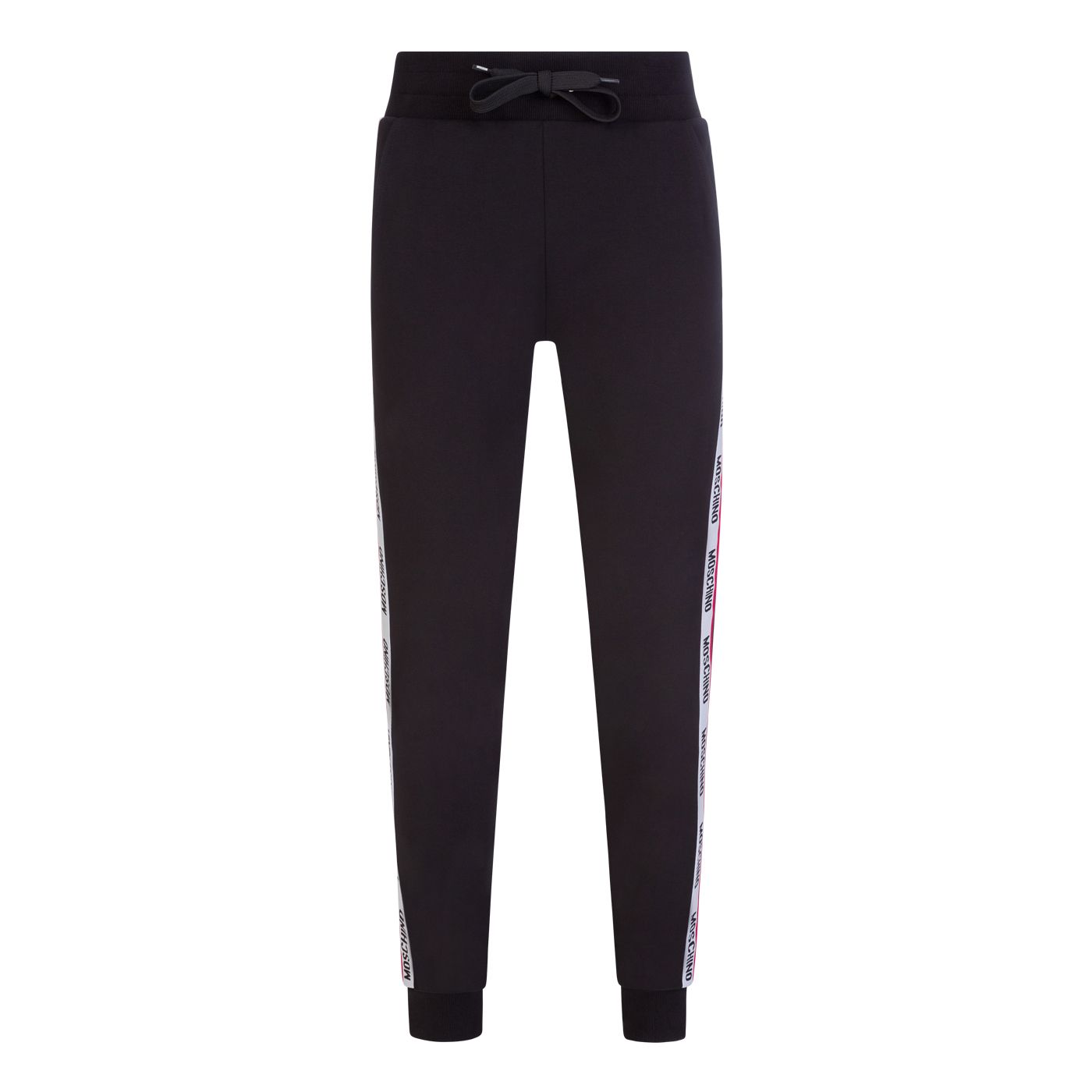 Moschino Tape Logo Track Pants - 555 Black - Escape Menswear