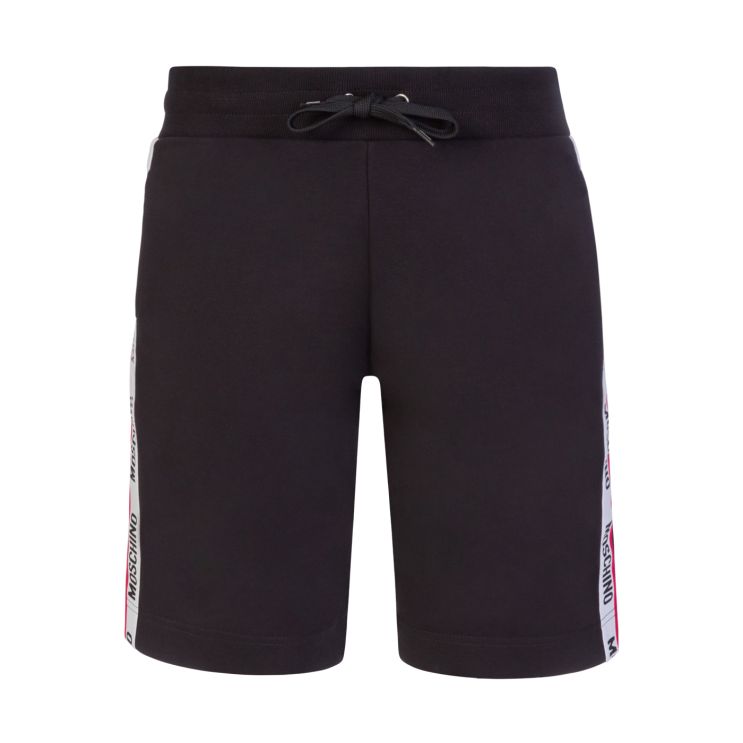 Moschino Tape Logo Track Shorts - 555 Black - Escape Menswear