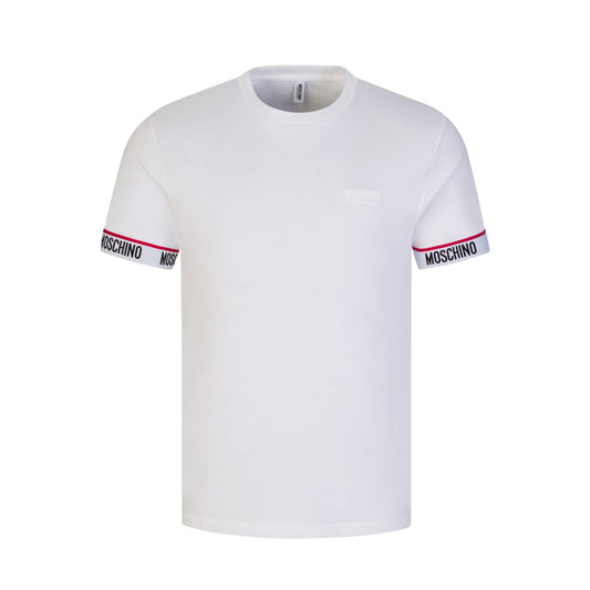 Moschino Tape Pop Up Logo T-Shirt - 001 White - Escape Menswear