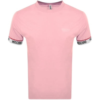 Moschino Tape Pop Up Logo T-Shirt - 227 Pink - Escape Menswear