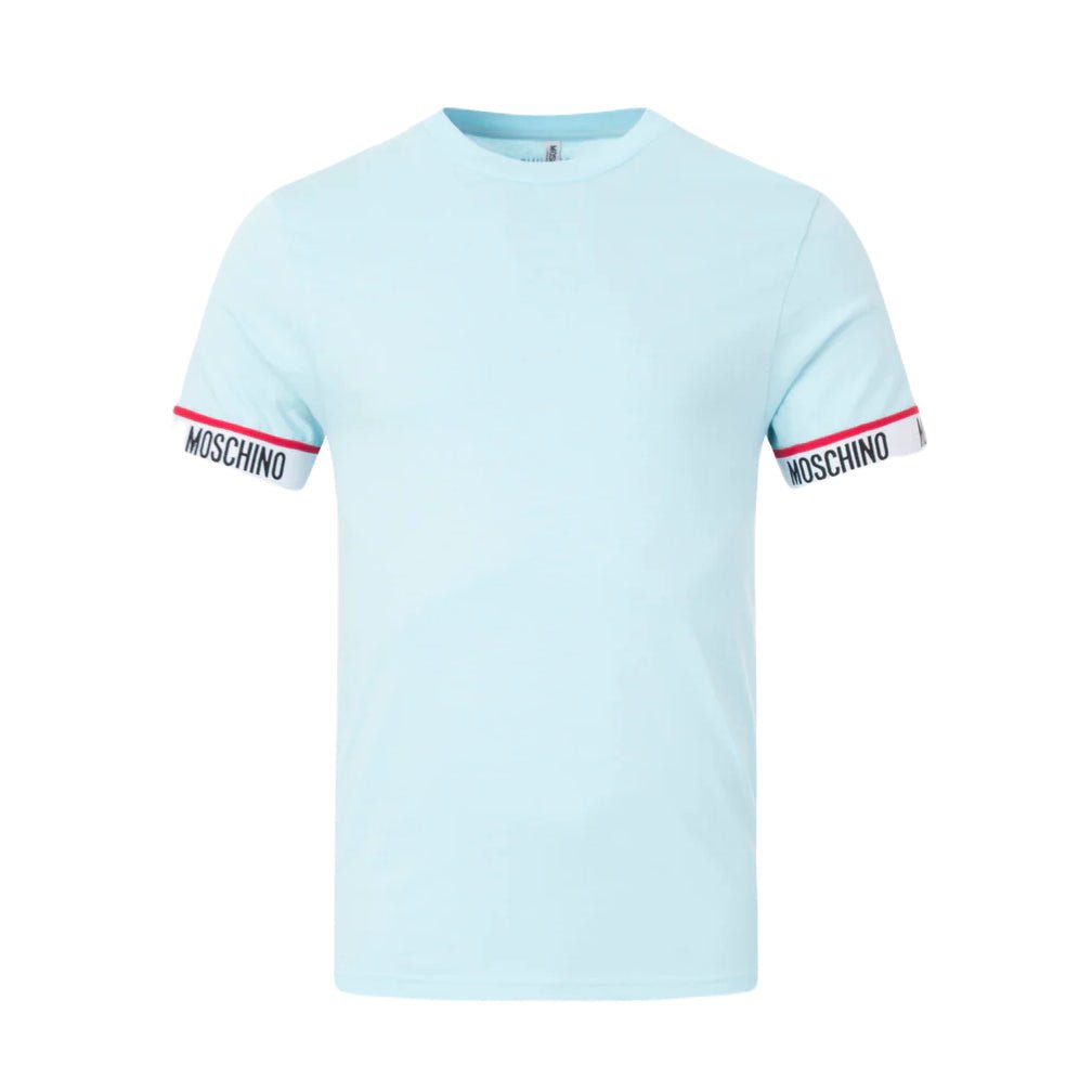 Moschino Tape Pop Up Logo T-Shirt - 332 Ice Blue - Escape Menswear