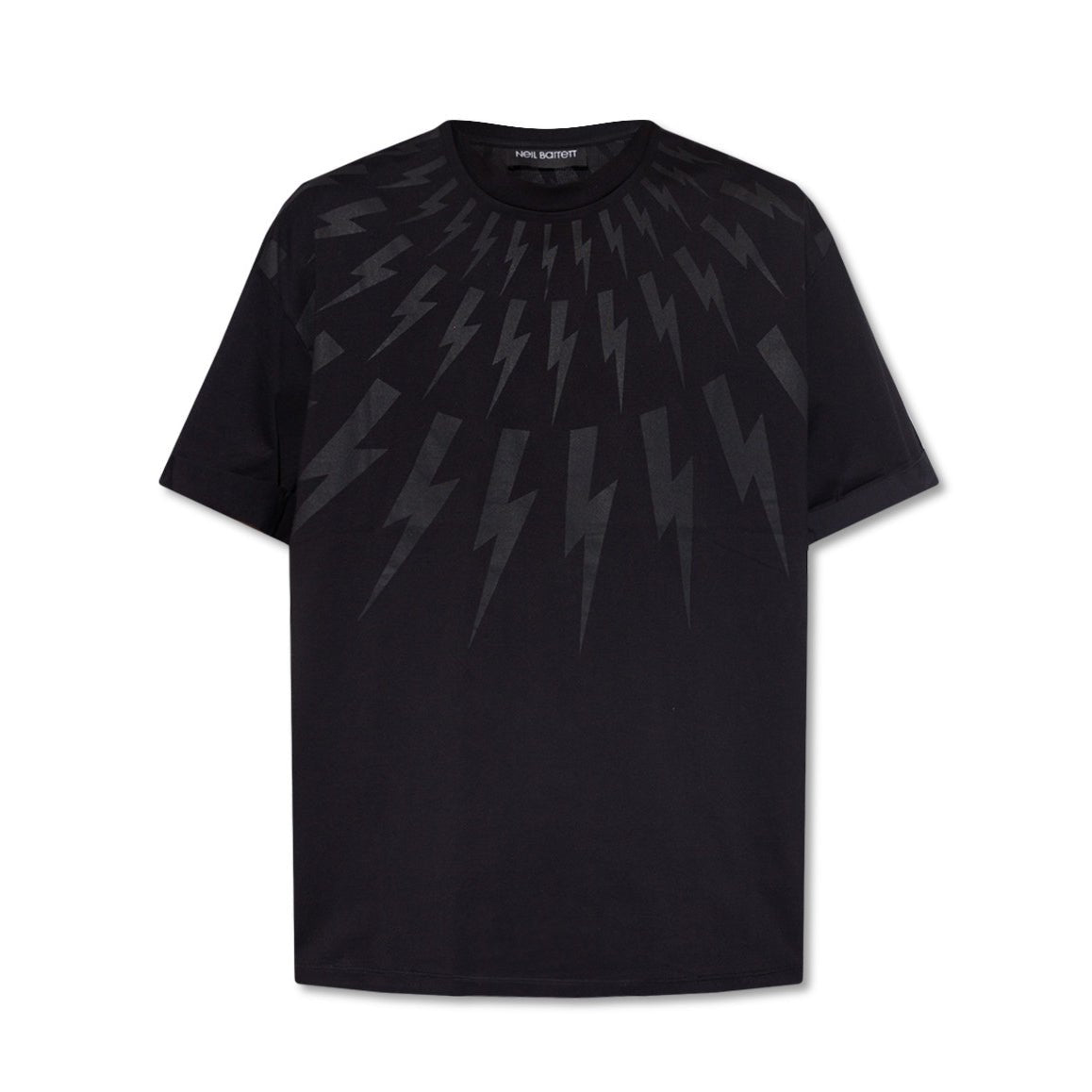 Neil Barrett ThundBolt T-Shirt - Black/Black - Escape Menswear
