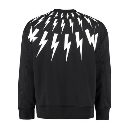 Neil Barrett Thunderbolt Sweatshirt - Black/White - Escape Menswear