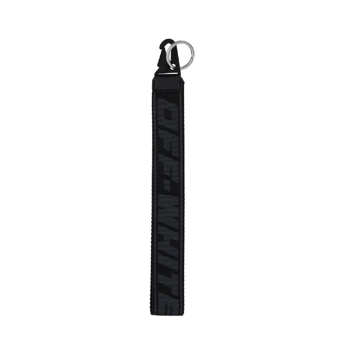 Off-White Logo Embellished Strap Industrial Keychain - Black/Black - Escape Menswear