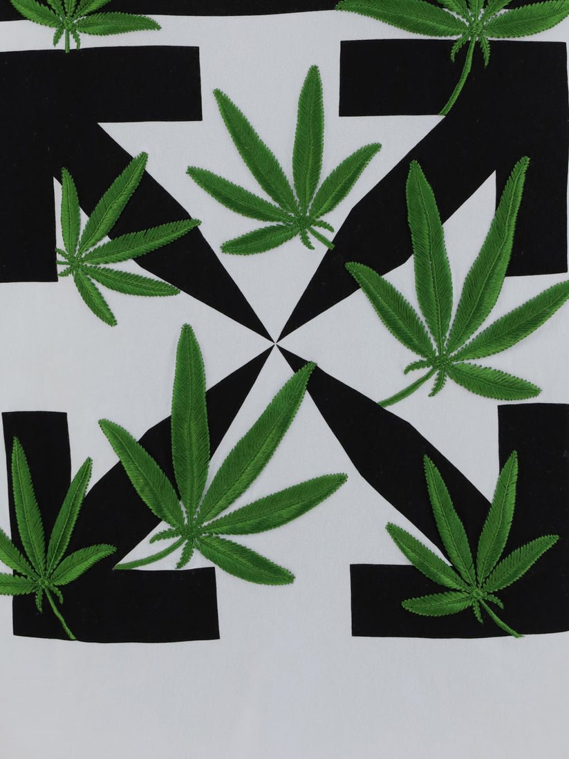 Off-White Weed Arrow T-Shirt - White - Escape Menswear