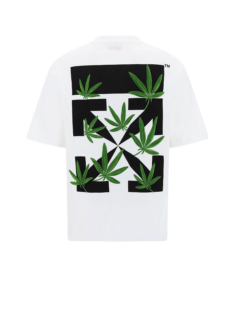 Off-White Weed Arrow T-Shirt - White - Escape Menswear
