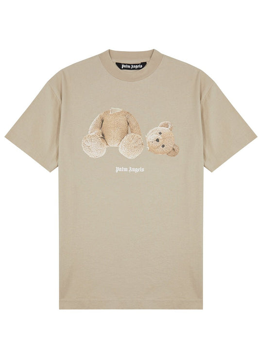 Palm Angels Kill-Bear Logo T-Shirt - Beige Brown - Escape Menswear